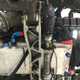 The team’s low-profile oil pan installed under the LS3.
